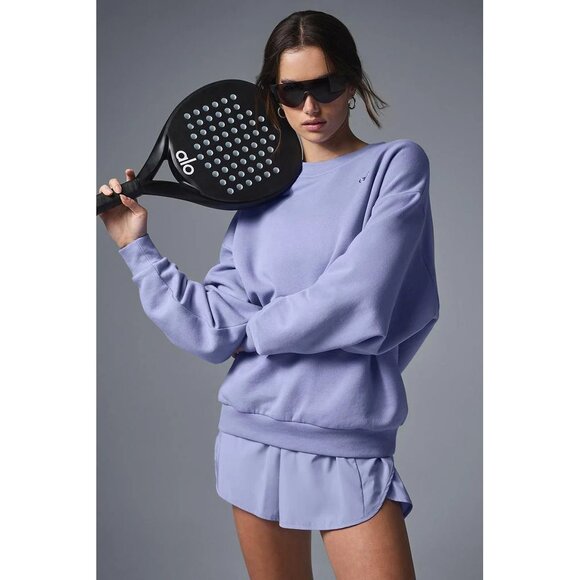 ALO Yoga Tops - Alo Yoga Accolade Crew Neck Pullover in Lilac Blue